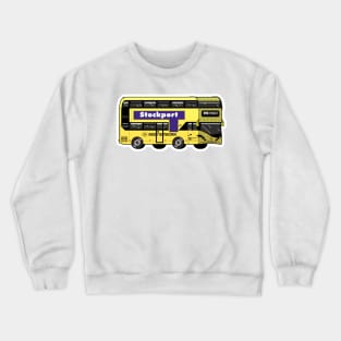 Stockport Transport for Greater Manchester (TfGM) Bee Network yellow bus Crewneck Sweatshirt